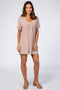 Taupe Ruffle Sleeve Baby Doll Dress