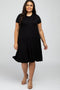Black Tiered Plus Dress
