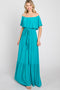 Turquoise Off Shoulder Maxi Dress