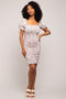 Mauve Floral Smocked Mini Dress