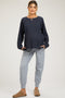 Light Blue Soft Knit Maternity Joggers
