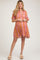 Orange Floral Button Down Maternity Dress