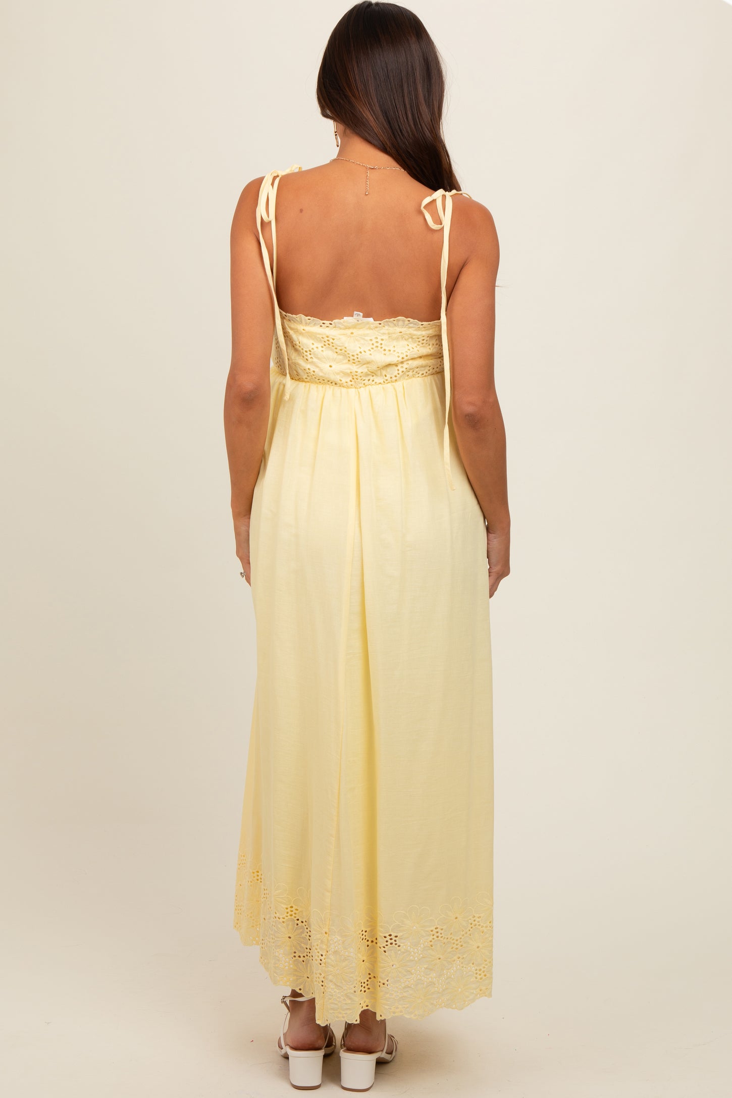 yellow satin maternity dress Yellow Lace Baby Shower, Evening, Formal Maternity Dress XL