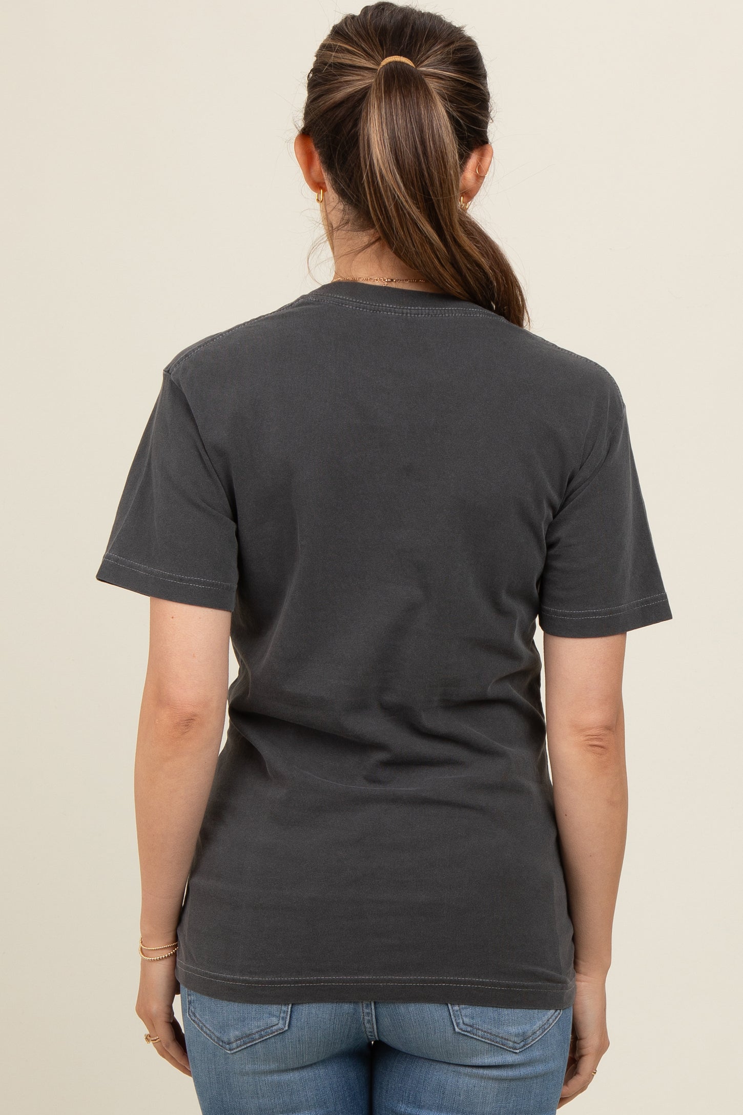 Charcoal Basic Maternity T-Shirt