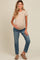 Blue Straight Leg Maternity Jeans