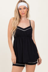 Black  Drop Front Nursing Set