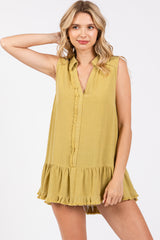 Mustard Collared Maternity Tank