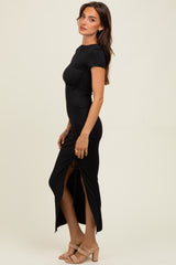 Black Side Slit Maxi Dress