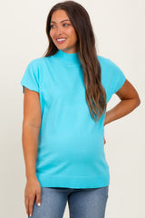 Aqua Mock Neck Knit Maternity Top