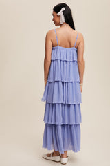 Periwinkle Ruffle Tiered Maxi Dress