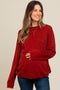 Rust Knit Maternity Sweater