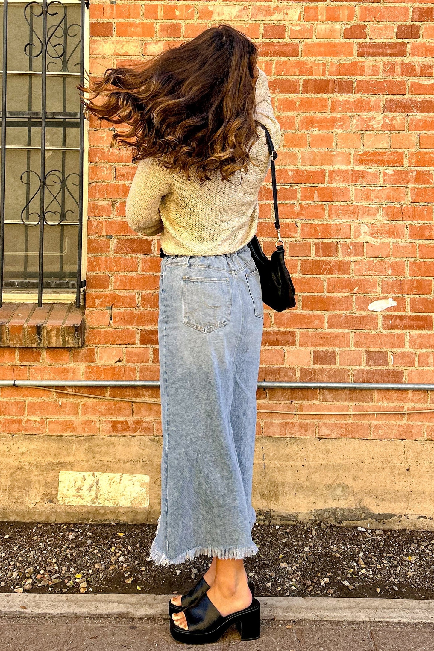 Taupe Open Knit Sweater Self-Tie Cardigan