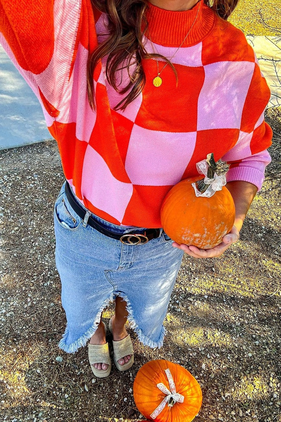 Light Wash Mid Rise Frayed Edge Denim Skirt