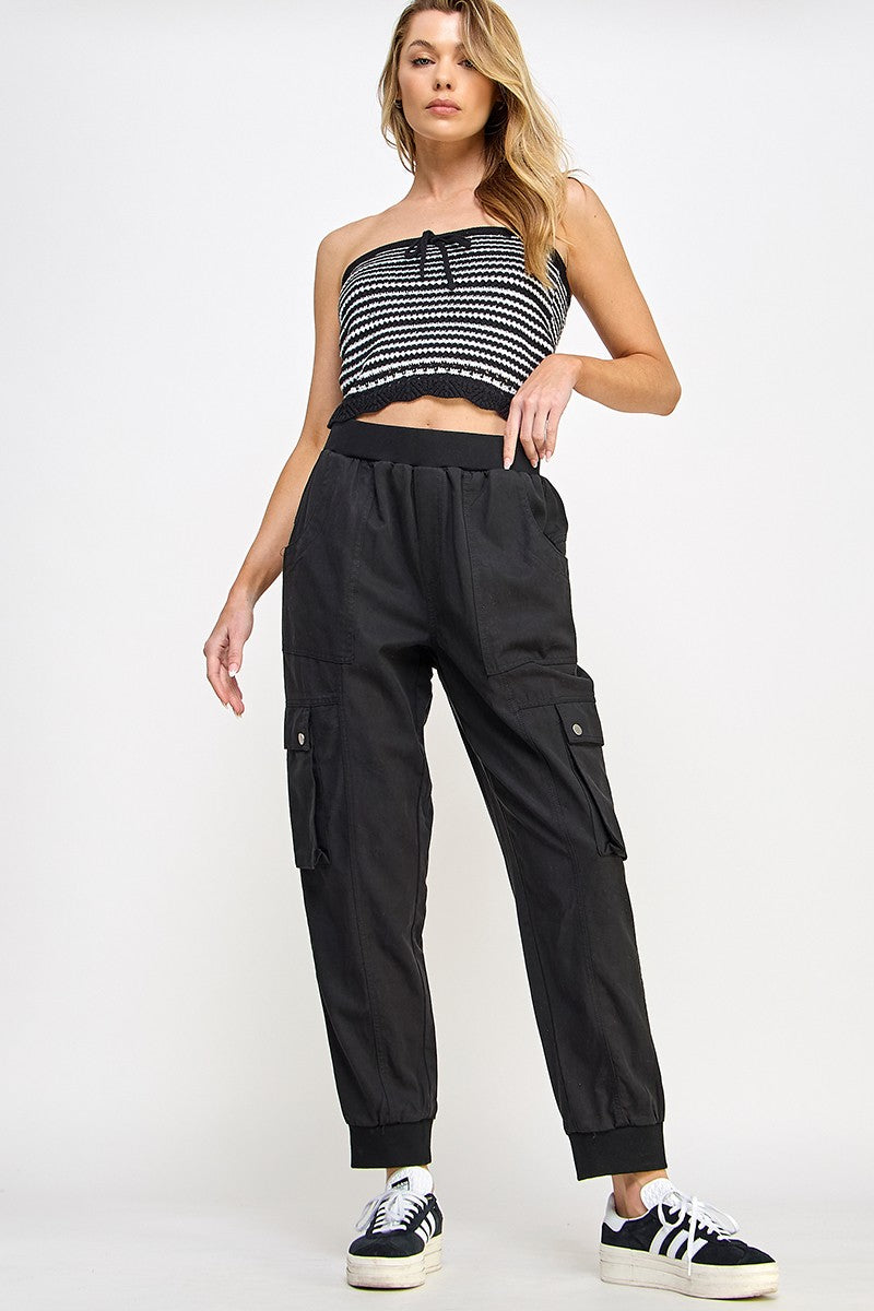 White Black Tube Top