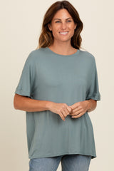 Light Olive Relaxed Fit T-Shirt