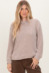 Beige Chenille Knit Sweater