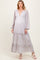 Ivory Floral Chiffon V-Neck Ruffle Tiered Maternity Maxi Dress