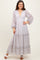 Ivory Floral Chiffon V-Neck Ruffle Tiered Maxi Dress
