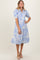 Periwinkle Floral Collared Tiered Midi Dress