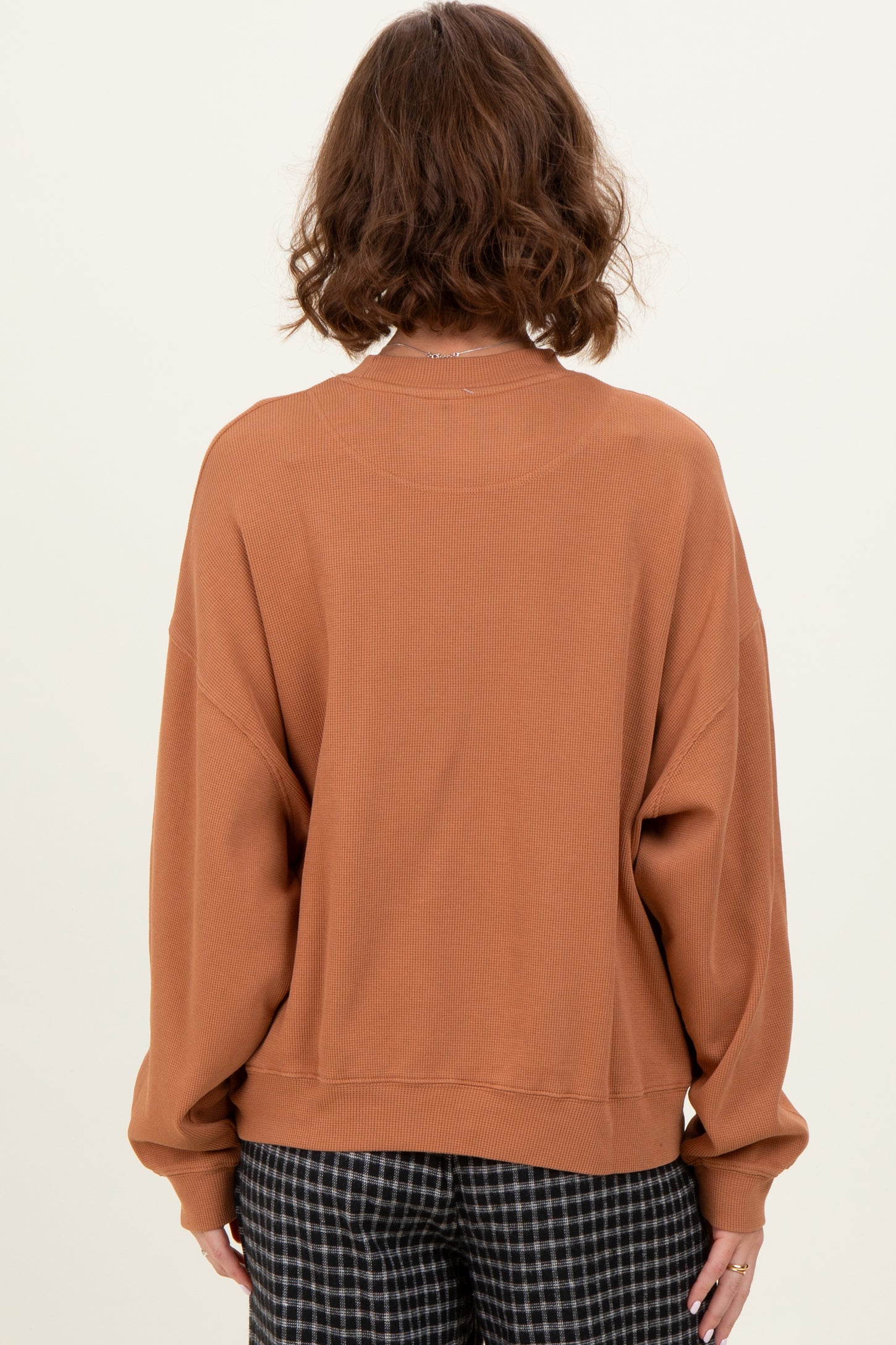 Camel Waffle Knit Pullover