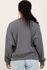 Charcoal Waffle Knit Pullover