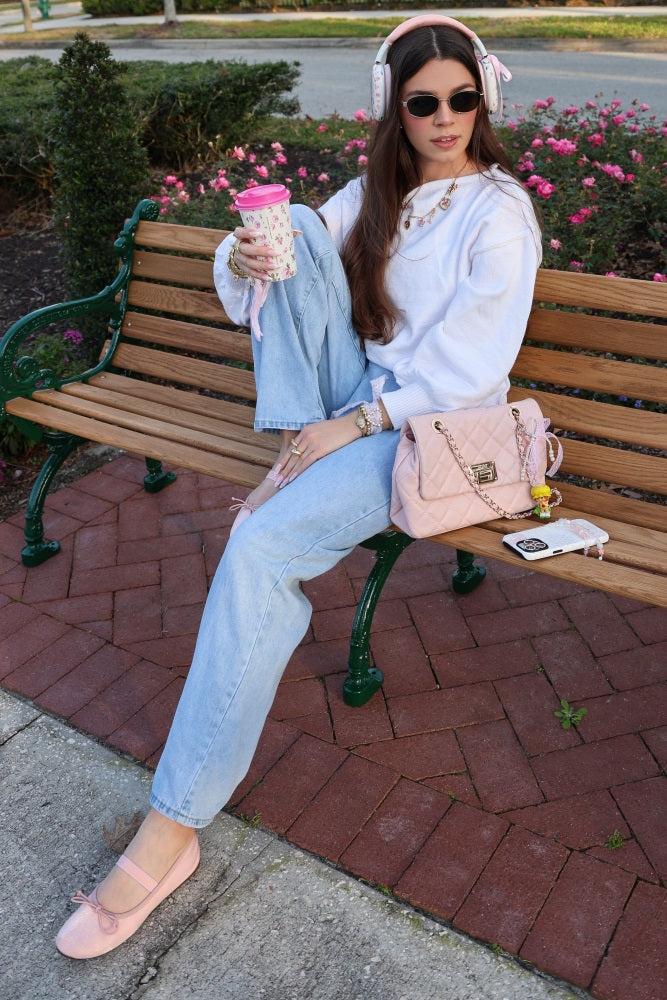 Ivory Waffle Knit Pullover