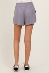 Taupe Basic Rounded Hem Shorts