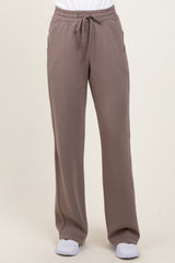 Mocha Straight Leg Drawstring Sweatpants