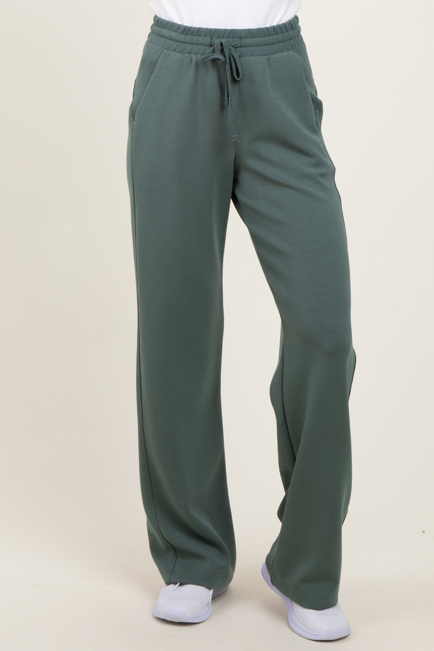Light Teal Straight Leg Drawstring Sweatpants