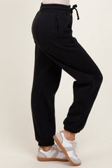 Black Drawstring Relaxed Fit Sweatpants