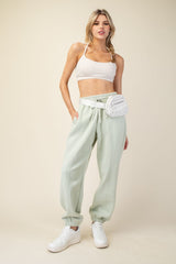 Mint Drawstring Relaxed Fit Sweatpants
