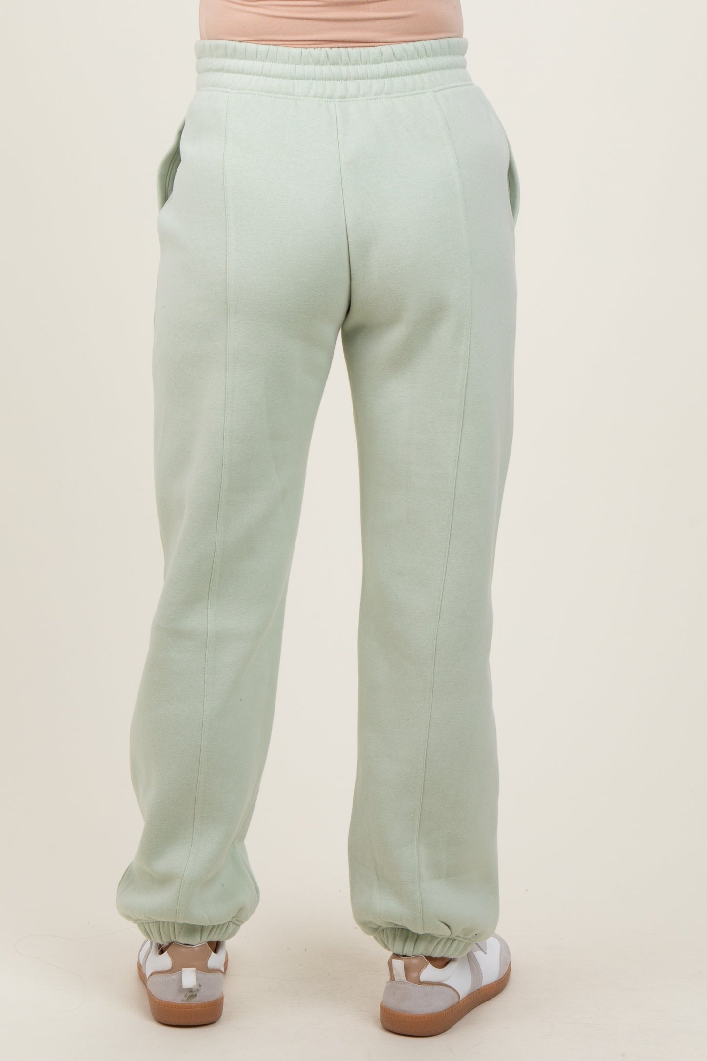 Mint Drawstring Relaxed Fit Maternity Sweatpants