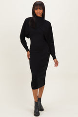 Black Bodycon Dress And Sweater Set