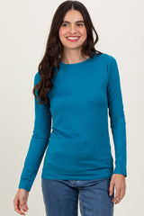 Teal Basic Long Sleeve Top