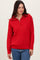 Red Half Zip Pullover Sweater