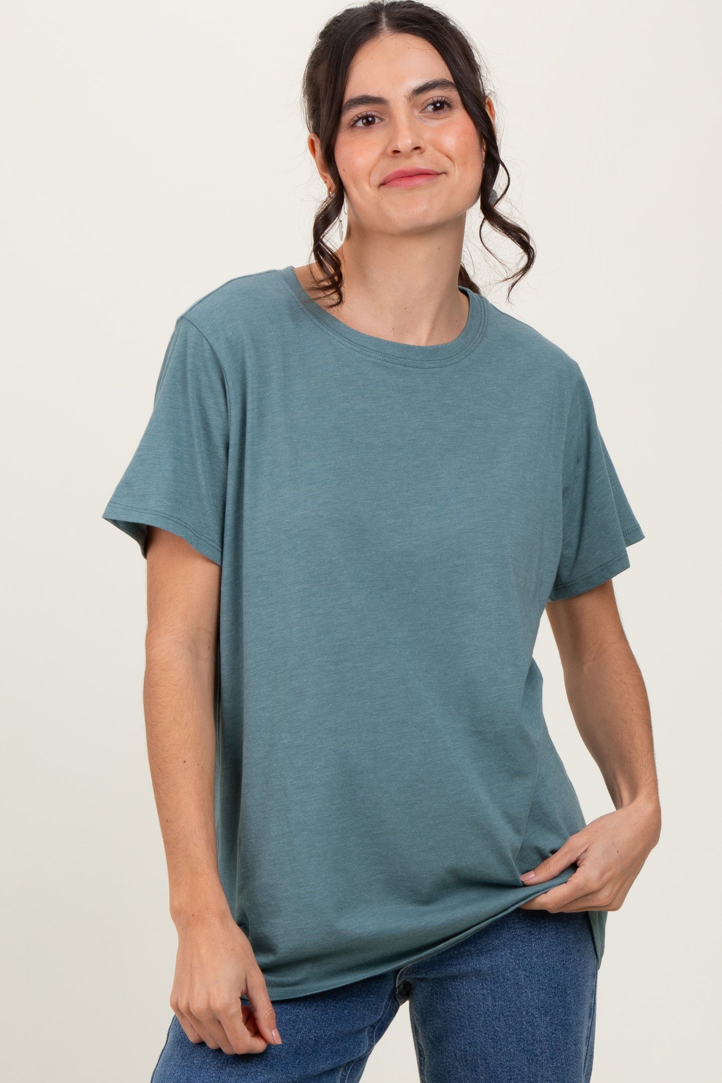 Light Olive Basic Tee