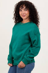 Forest Green Basic Fleece Crewneck Sweatshirt