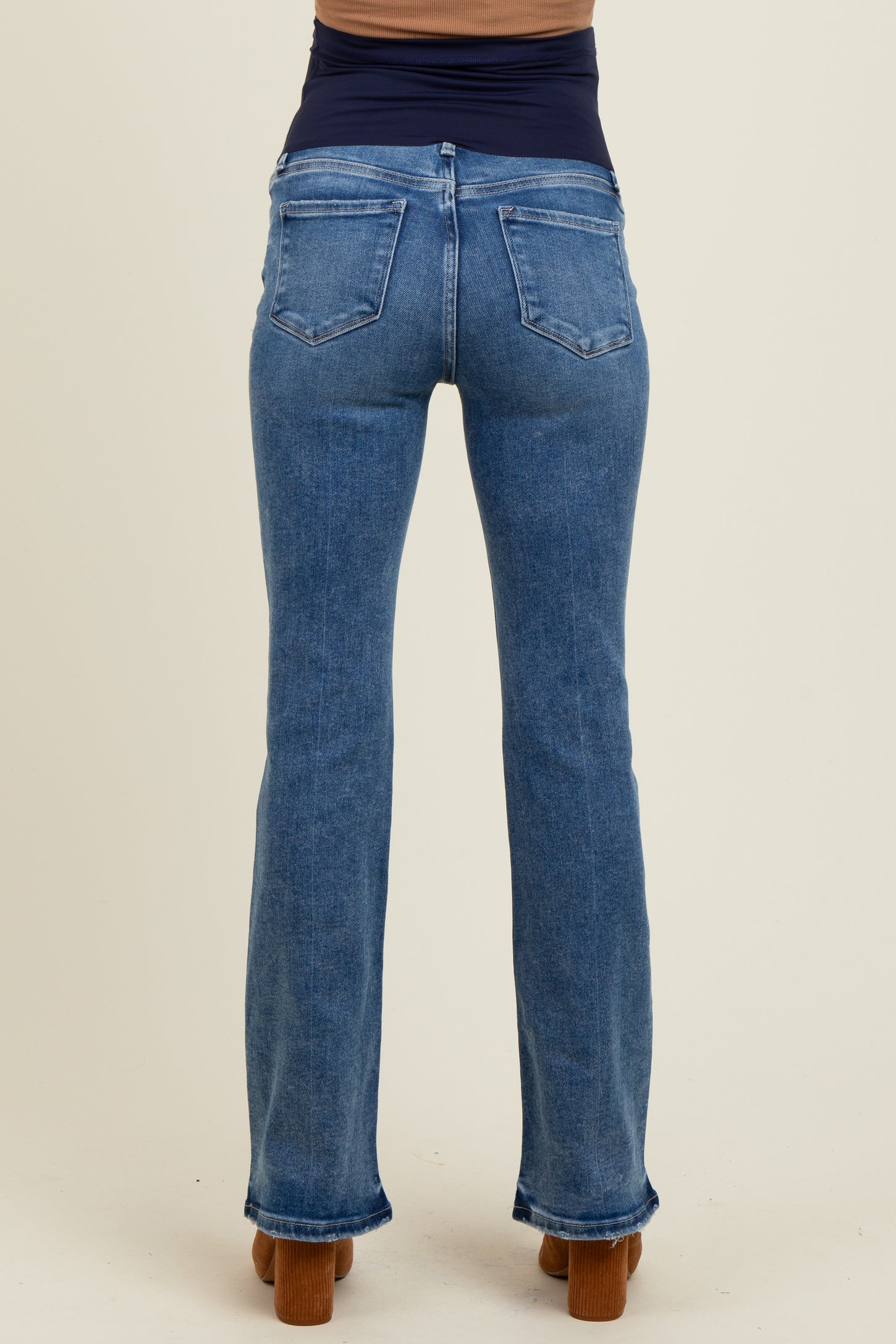 Navy Classic Bootcut Maternity Jeans