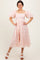 Pink Textured Midi Dress