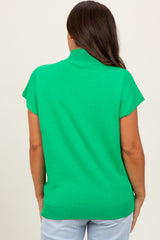Green Mock Neck Knit Maternity Top