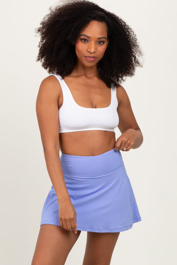 Periwinkle Back Pleat Skort
