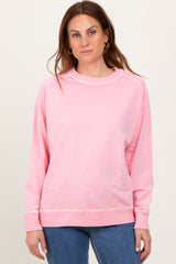 Peach French Terry Vintage Wash Pullover