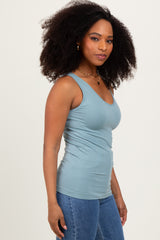 Dark Teal Reversible Seamless Fitted Tank