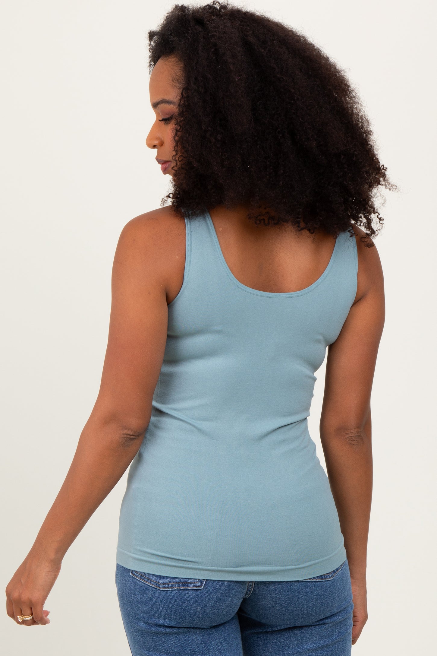 Dark Teal Reversible Seamless Fitted Tank