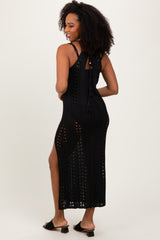 Black Halter Crochet Cover Up