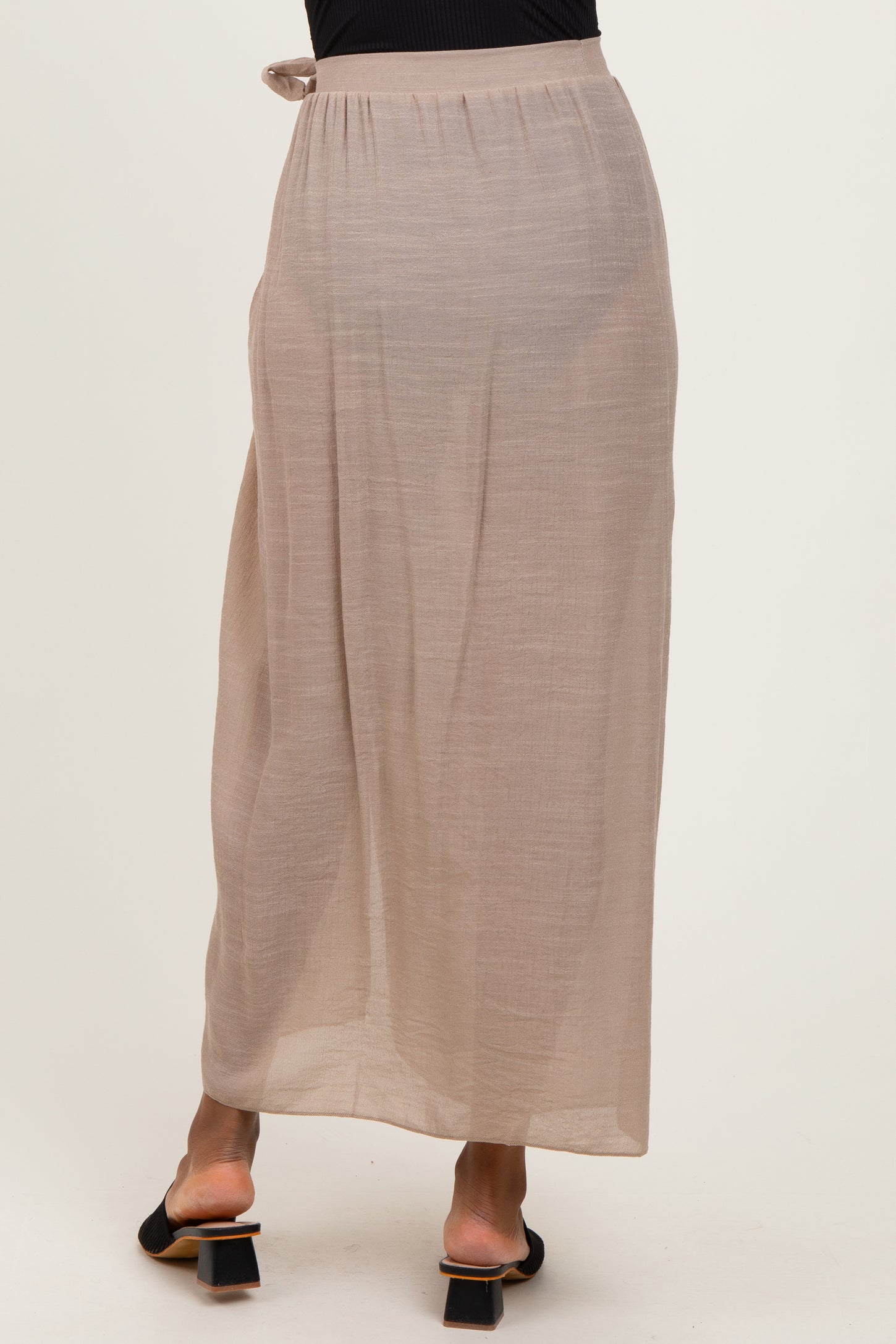 Beige Loose Beach Cover Up Skirt