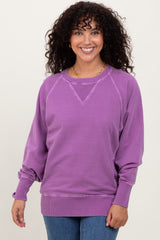 Violet Vintage Wash French Terry Pullover
