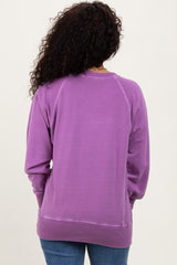 Violet Vintage Wash French Terry Pullover
