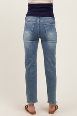 Light Wash Slim Straight Maternity Jeans