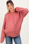 Coral Knit Braided Sleeve Maternity Hoodie